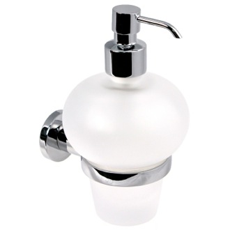 Soap Dispenser Wall Mounted Frosted Glass Soap Dispenser Gedy 5181-13